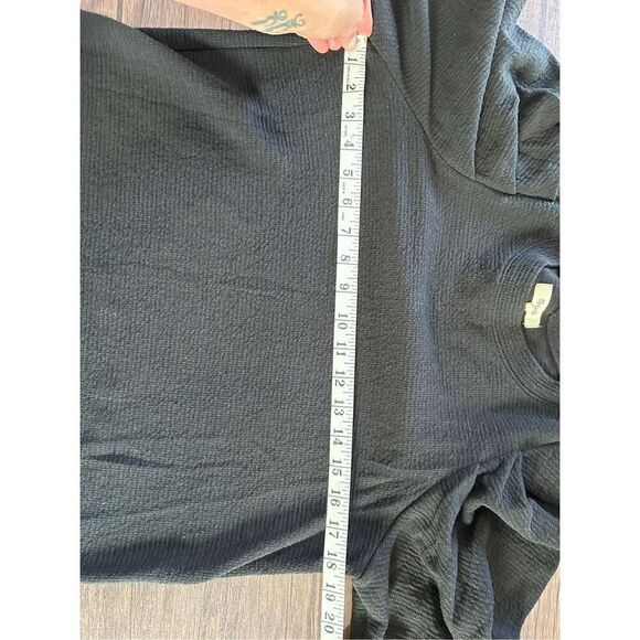 Texture and Thread x Madewell Black 3/4 Sleeve Tie Front Blouse Size XS - Picture 13 of 13